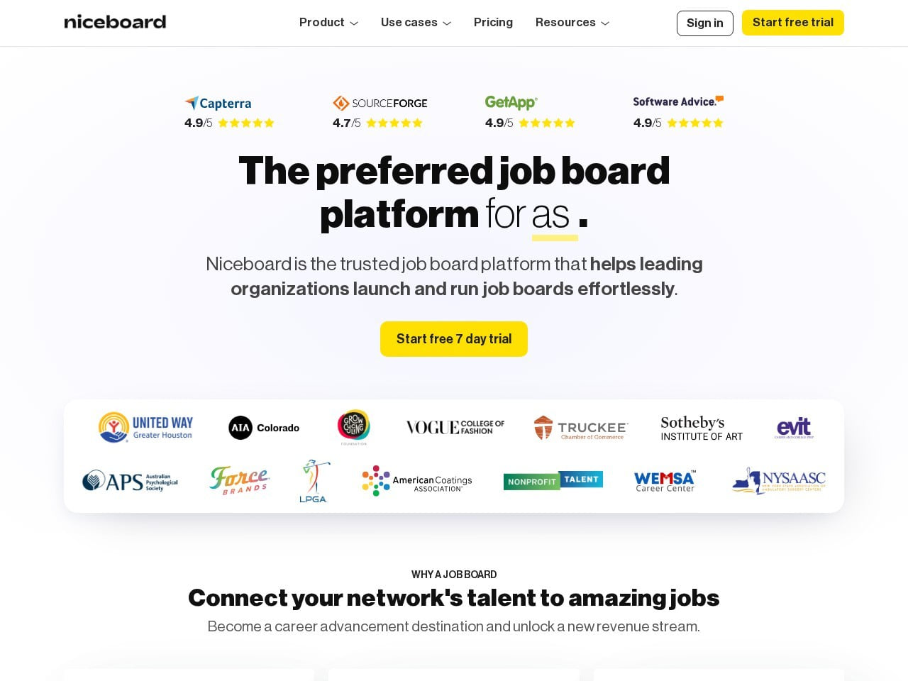 Niceboard product screenshot