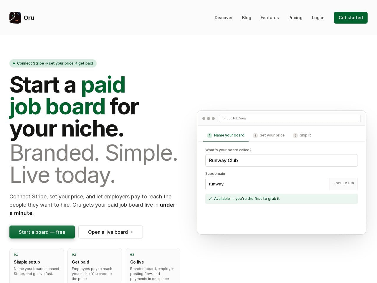 Oru product screenshot